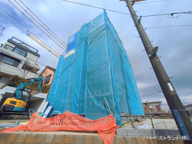 神奈川県川崎市中原区井田３丁目の新築戸建て上棟写真 2026年2月12日撮影