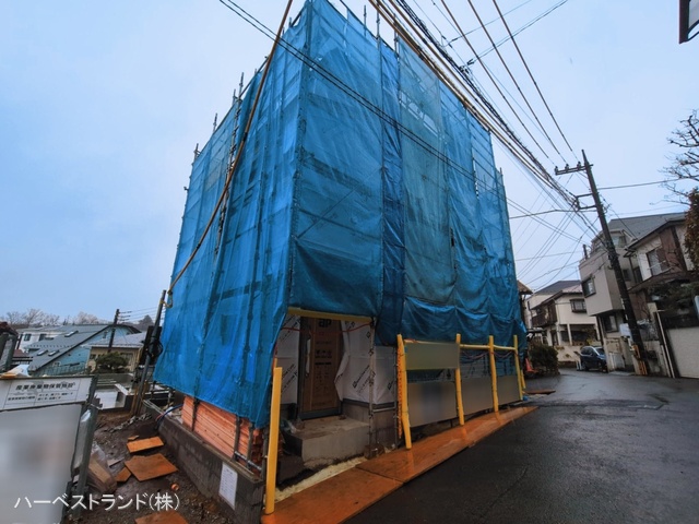 神奈川県川崎市中原区井田3丁目の新築戸建てシート写真 2026年3月9日撮影