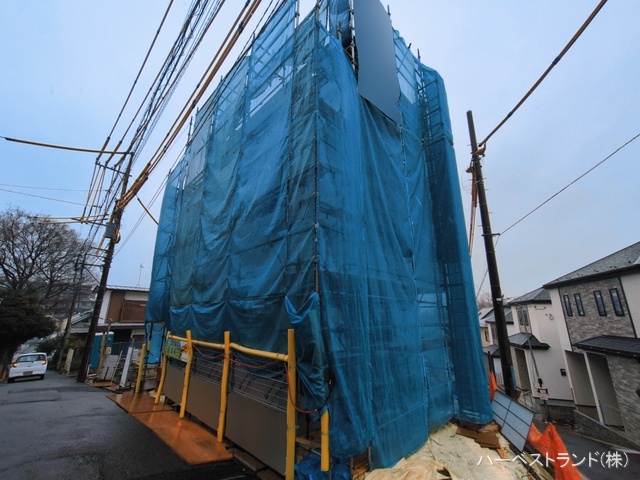 神奈川県川崎市中原区井田3丁目の新築戸建てシート写真 2026年3月9日撮影