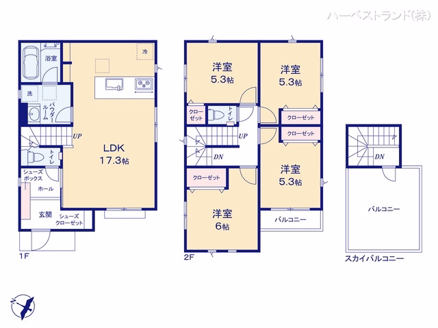 綾瀬市寺尾釜田1丁目（戸建）02 間取図