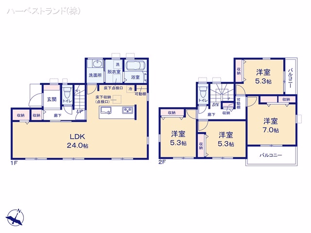 横浜市青葉区荏田西2丁目（戸建）01 間取図