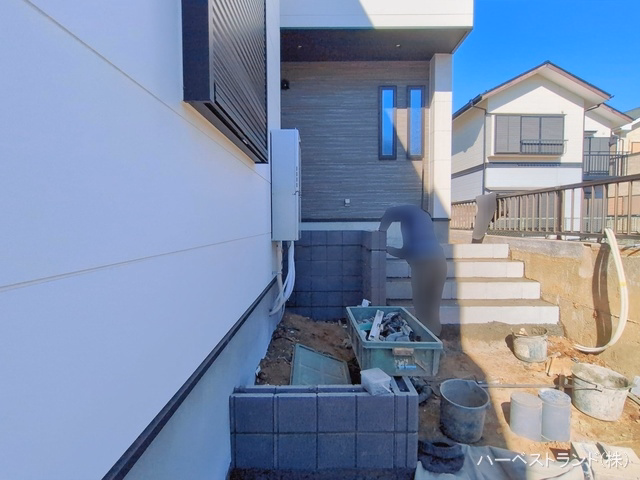 神奈川県横浜市都筑区川和町の新築戸建て外構写真 2026年2月2日撮影