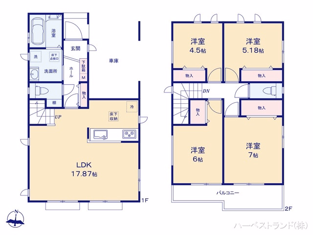 新築戸建て 川崎市中原区井田3丁目1578番 1号棟 間取図