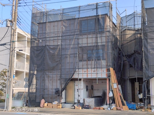 神奈川県川崎市中原区上小田中２丁目の新築戸建てシート写真 2026年2月17日撮影