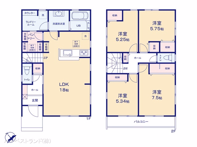横浜市瀬谷区東野台（戸建）01 間取図