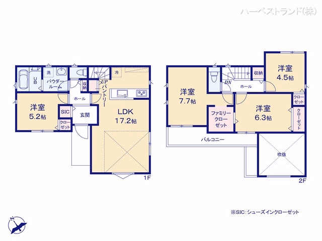 横浜市旭区笹野台4丁目（戸建）01 間取図