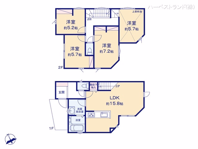新築戸建て 大和市福田3丁目 D棟 間取図