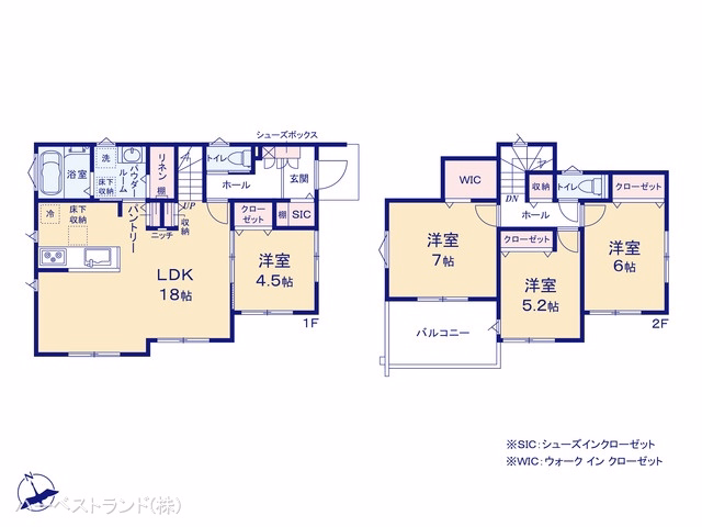 新築戸建て 東山田4丁目 3号棟 間取図