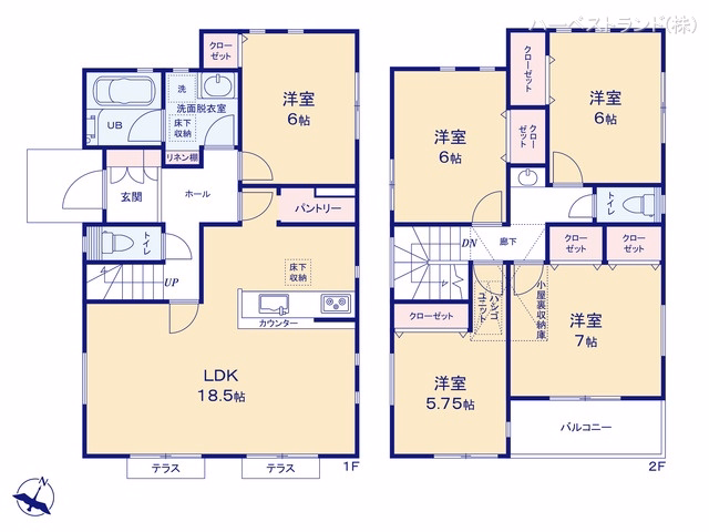 綾瀬市上土棚北2丁目（戸建） 間取図