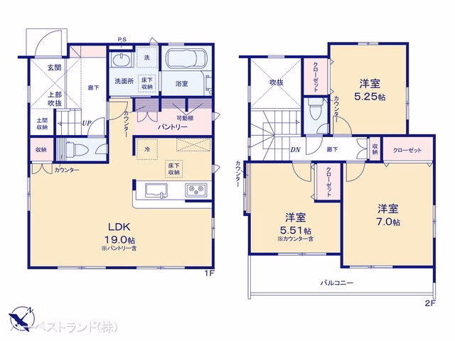 新築戸建て 横浜市泉区中田北3丁目 1号棟 間取図