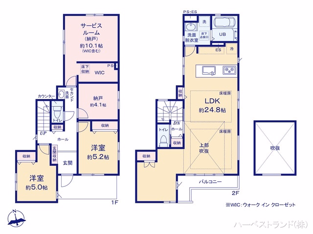 横浜市青葉区柿の木台（戸建）01 間取図