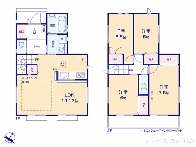 大和市南林間8丁目(戸建)01 間取図