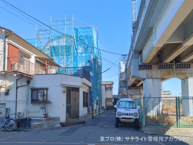 東京都江戸川区東葛西４丁目の新築戸建てシート写真 2026年2月8日撮影