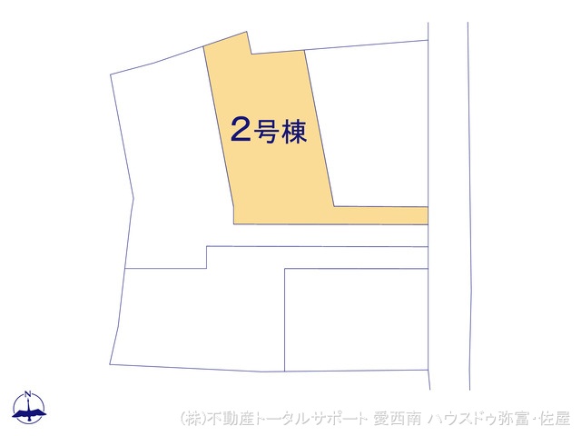 愛知県愛西市草平町六下の新築戸建て全体区画図 ※図面と異なる場合は現況を優先