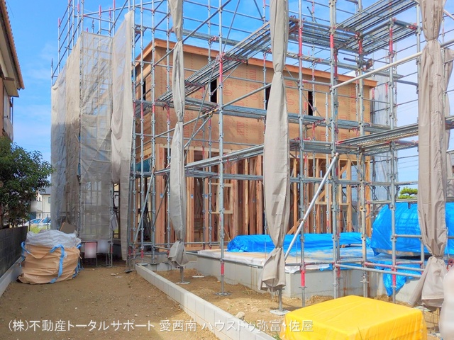 愛知県津島市江東町２丁目の新築戸建て上棟写真 2025年10月1日撮影