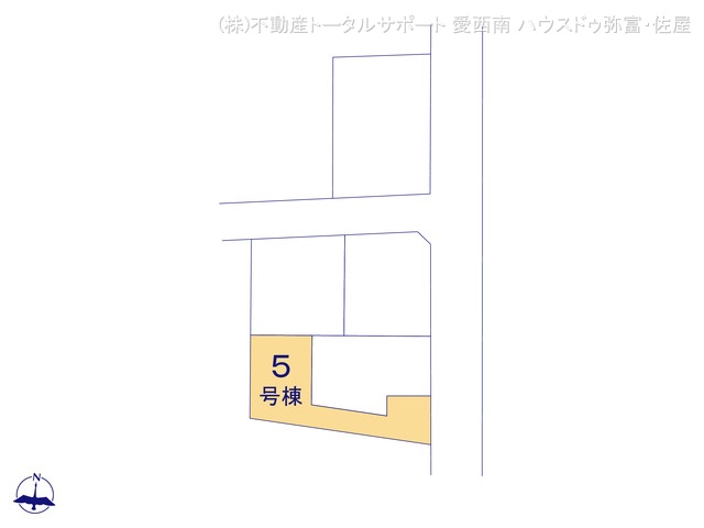 愛知県津島市江東町２丁目の新築戸建て全体区画図 ※図面と異なる場合は現況を優先