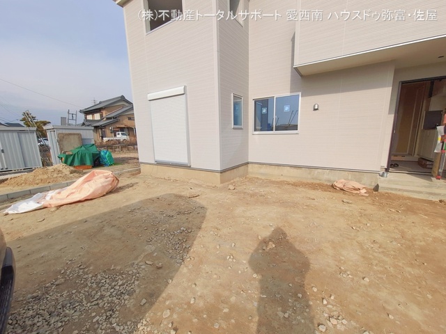 愛知県弥富市五斗山３丁目の新築戸建て外構写真 2026年1月14日撮影