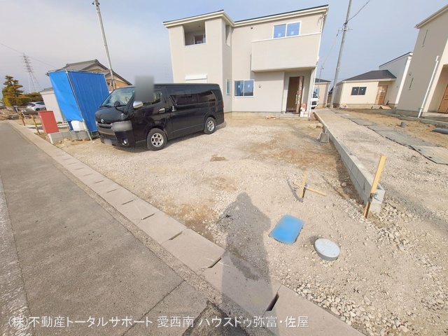 愛知県弥富市五斗山３丁目の新築戸建て外構写真 2026年1月14日撮影