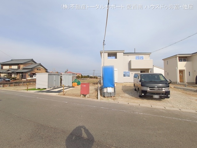 愛知県弥富市五斗山３丁目の新築戸建て外構写真 2026年1月14日撮影