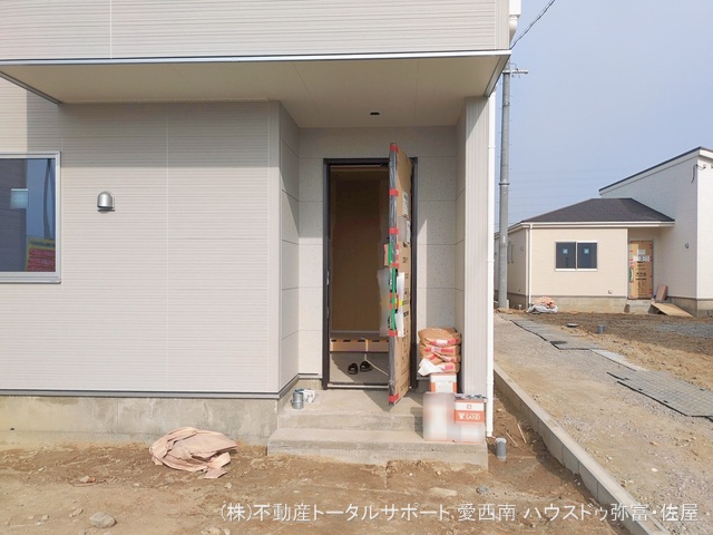 愛知県弥富市五斗山３丁目の新築戸建て外構写真 2026年1月14日撮影