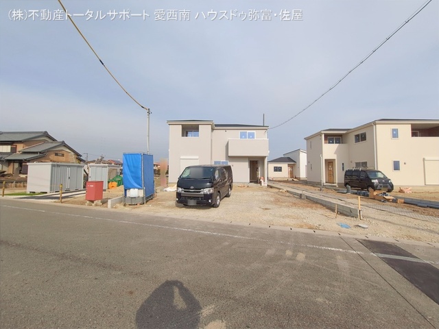 愛知県弥富市五斗山３丁目の新築戸建て外構写真 2026年1月14日撮影