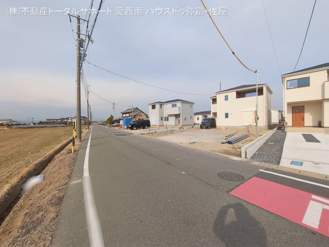 愛知県弥富市五斗山３丁目の新築戸建て外構写真 2026年1月14日撮影