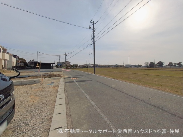 愛知県弥富市五斗山３丁目の新築戸建て外構写真 2026年1月14日撮影