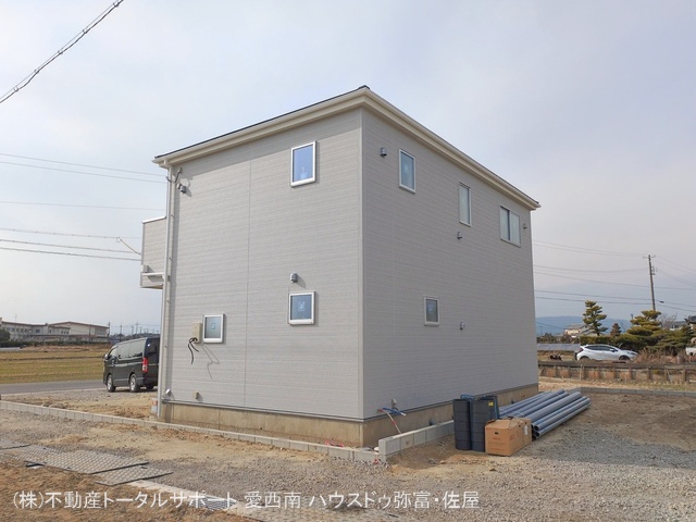 愛知県弥富市五斗山３丁目の新築戸建て外構写真 2026年1月14日撮影