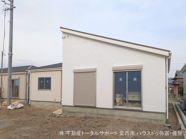 愛知県弥富市五斗山３丁目の新築戸建て外構写真 2026年1月14日撮影