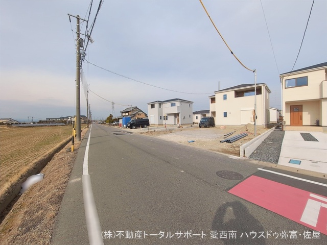 愛知県弥富市五斗山３丁目の新築戸建て外構写真 2026年1月14日撮影