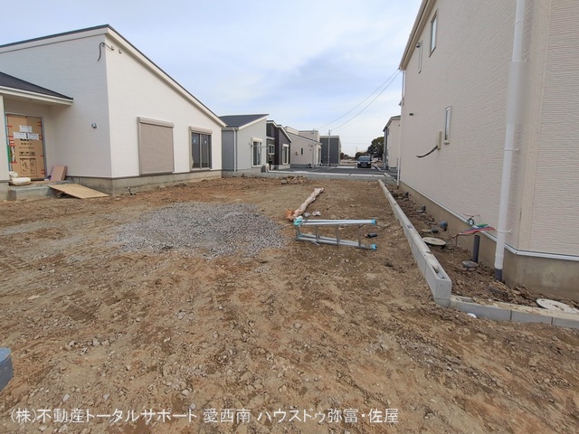 愛知県弥富市五斗山３丁目の新築戸建て外構写真 2026年1月14日撮影