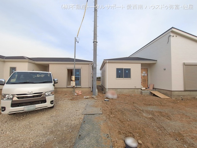 愛知県弥富市五斗山３丁目の新築戸建て外構写真 2026年1月14日撮影