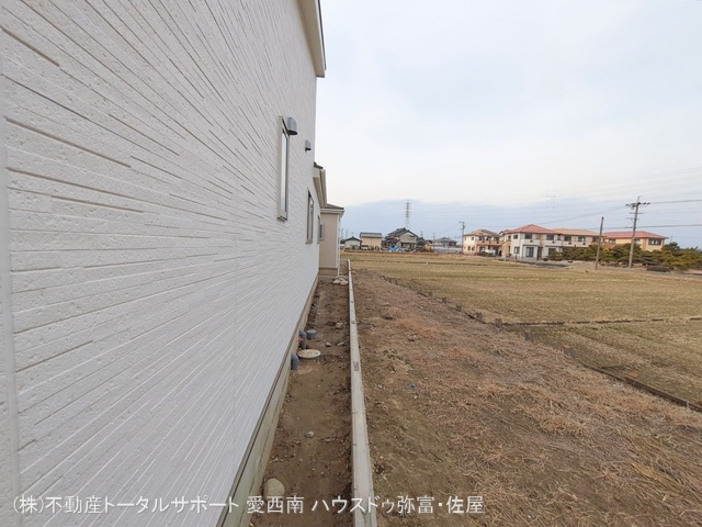 愛知県弥富市五斗山３丁目の新築戸建て外構写真 2026年1月14日撮影