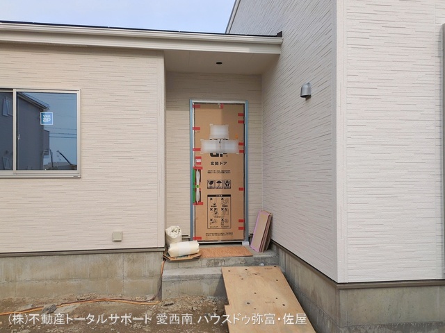 愛知県弥富市五斗山３丁目の新築戸建て外構写真 2026年1月14日撮影