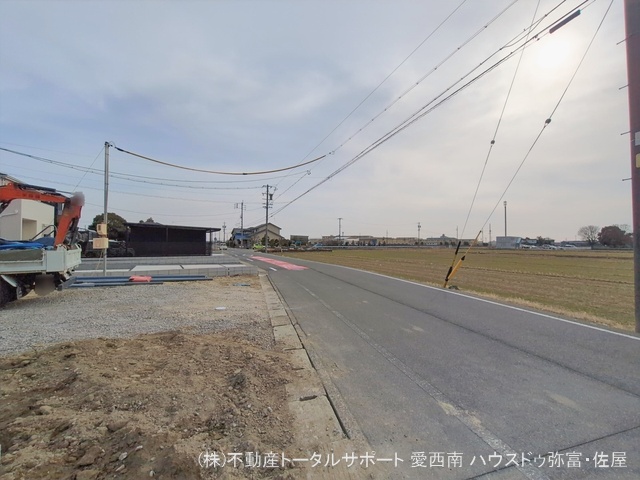 愛知県弥富市五斗山３丁目の新築戸建て外構写真 2026年1月14日撮影