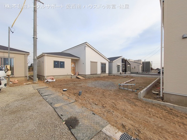 愛知県弥富市五斗山３丁目の新築戸建て外構写真 2026年1月14日撮影