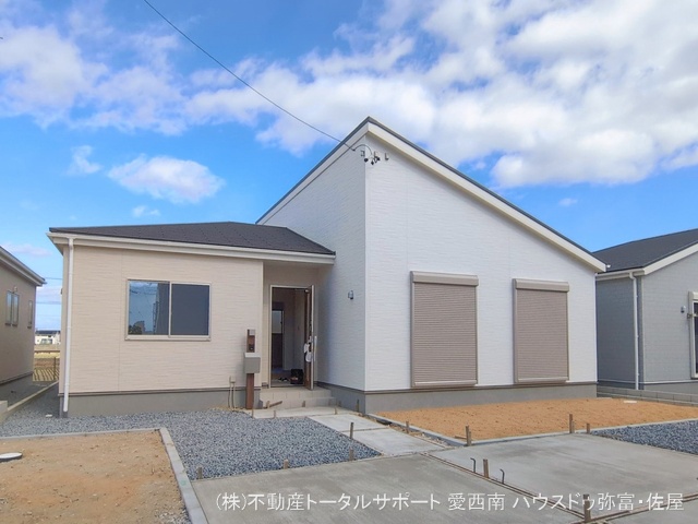 愛知県弥富市五斗山３丁目の新築戸建て外構写真 2026年2月8日撮影