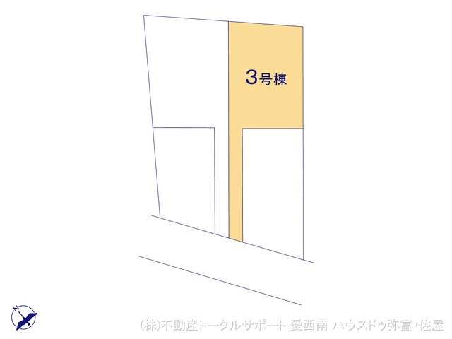 愛知県弥富市五斗山３丁目の新築戸建て全体区画図 ※図面と異なる場合は現況を優先