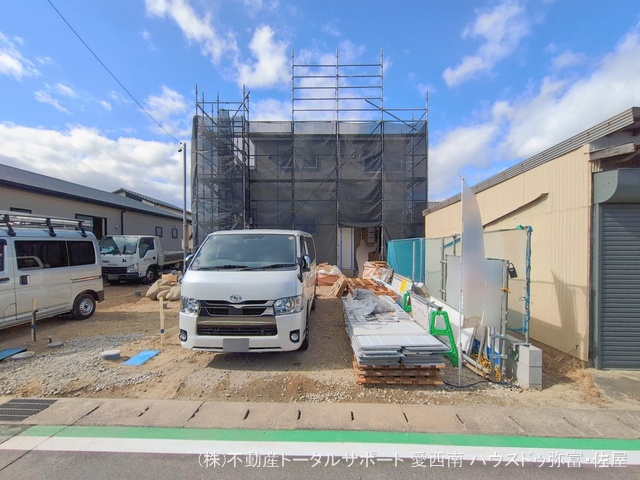 愛知県愛西市佐屋町亥新田の新築戸建てシート写真 2026年2月8日撮影