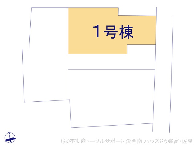 愛知県愛西市佐屋町亥新田の新築戸建て全体区画図 ※図面と異なる場合は現況を優先