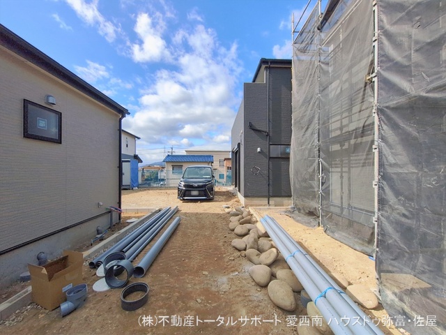 愛知県愛西市佐屋町亥新田の新築戸建て外構写真 2026年2月8日撮影