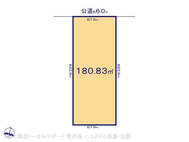 愛知県海部郡蟹江町錦２丁目の土地 区画図 ※図面と異なる場合は現況を優先