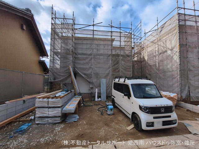 愛知県津島市宇治町字茶ノ里の新築戸建てシート写真 2026年3月5日撮影