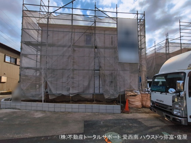 愛知県津島市宇治町字茶ノ里の新築戸建てシート写真 2026年3月5日撮影