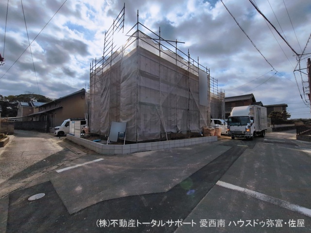 愛知県津島市宇治町字茶ノ里の新築戸建てシート写真 2026年3月5日撮影