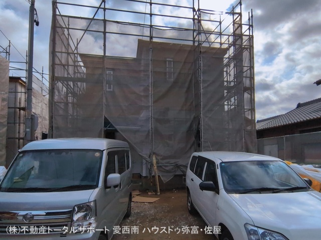 愛知県津島市宇治町字茶ノ里の新築戸建て上棟写真 2026年3月5日撮影