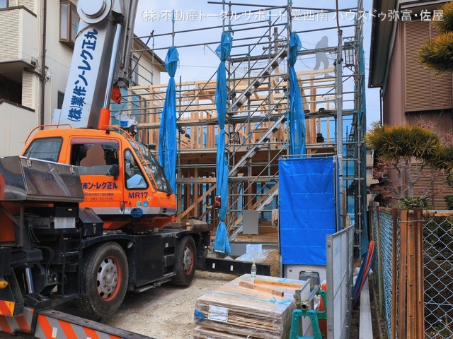 愛知県津島市江東町３丁目の新築戸建て上棟写真 2026年3月5日撮影