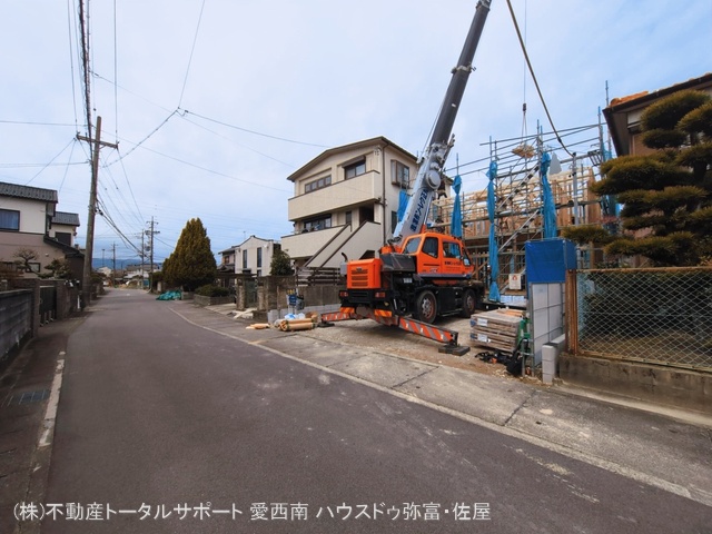 愛知県津島市江東町３丁目の新築戸建て上棟写真 2026年3月5日撮影