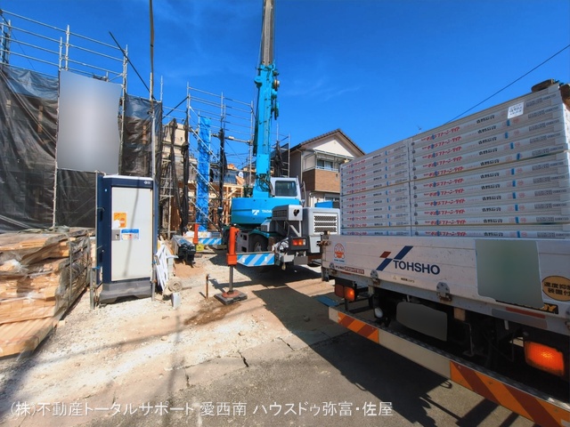 愛知県海部郡蟹江町富吉１丁目の新築戸建て上棟写真 2026年3月16日撮影