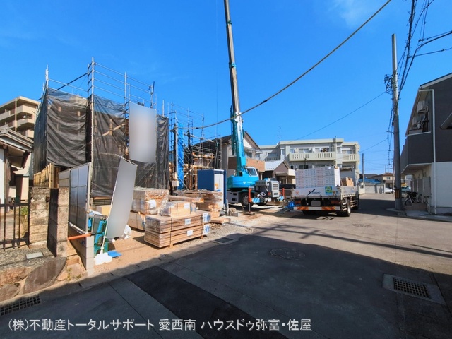 愛知県海部郡蟹江町富吉１丁目の新築戸建て上棟写真 2026年3月16日撮影